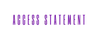 the word access statement in purple on a black background
