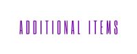 additional items logo on a black background